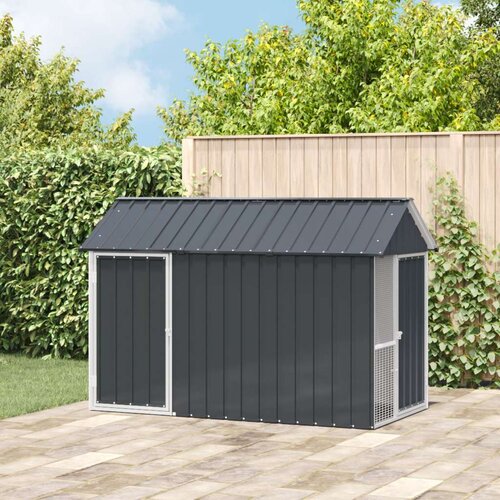 vidaXL tamno siva Vruće pocinčani čelik 112 x 215 x 141 cm Izdržljivo Cijene