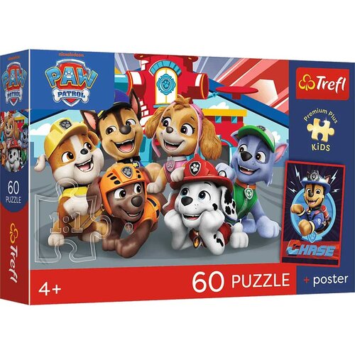 Trefl Paw Patrol 60-dijelna premium plus dječja slagalica s posterom - Cijene