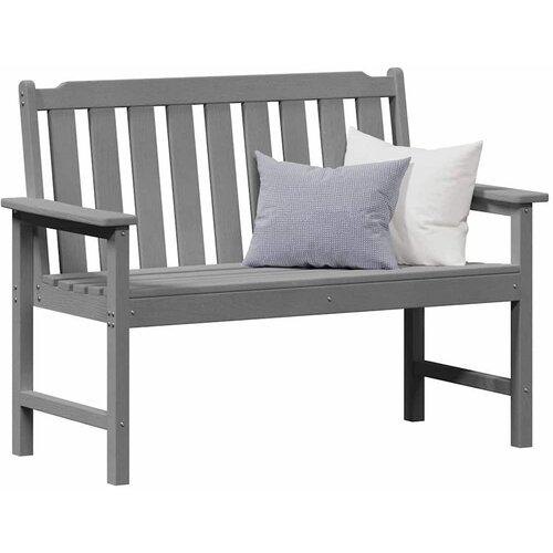  Vrtna klupa Svijetlo siva 120 x 59 x 88 cm HDPE Slike