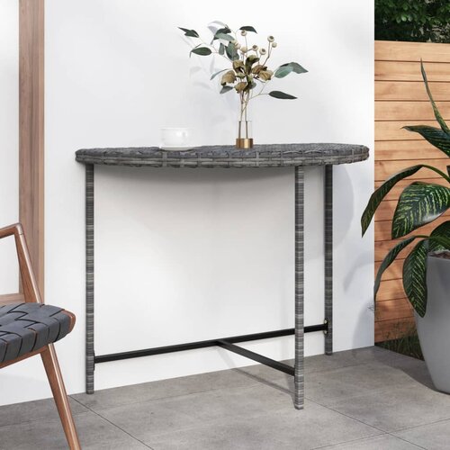 vidaXL Vrtna mizica siva 100x50x75 cm poli ratan Cene