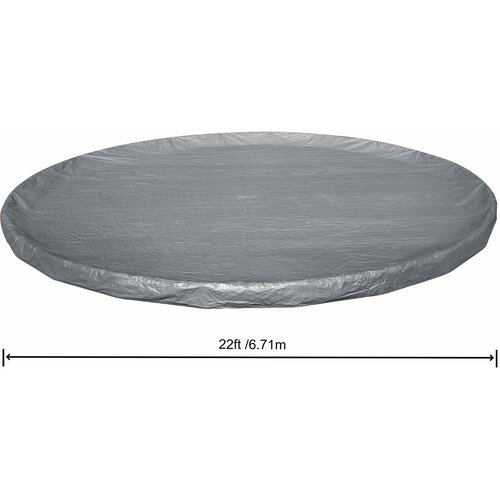 Bestway Pokrivač za bazen &amp;Oslash;6,71 m Kružni Poliester Siva Slike