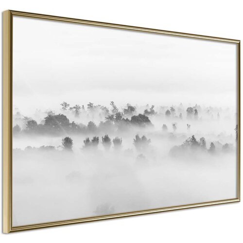  Poster - Fog Over the Forest 60x40 Slike