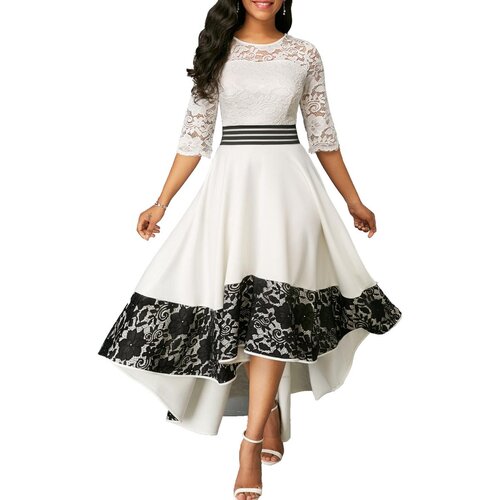 Fenzy Elegantna Haljina S Čipkom Bianca, Bijela Cijene