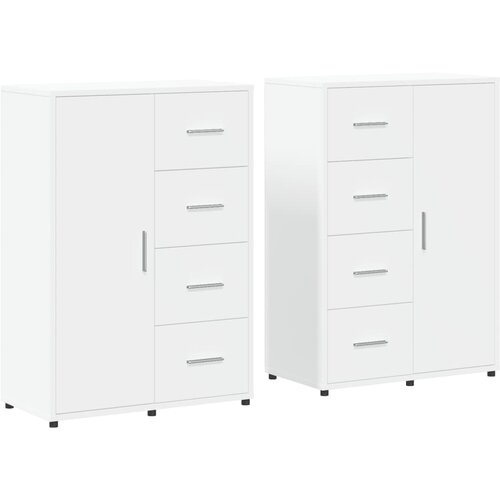 Maison Chic Komoda - Predalnik 2 kosa bela 60x31x84 cm inženirski les, (21719877) Slike