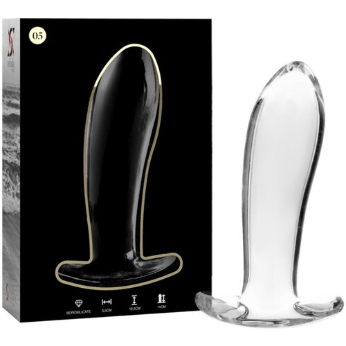 Ibiza Nebula Model 5 Anal Plug Borosilicate Glass 12.5x3.5cm Clear Cene