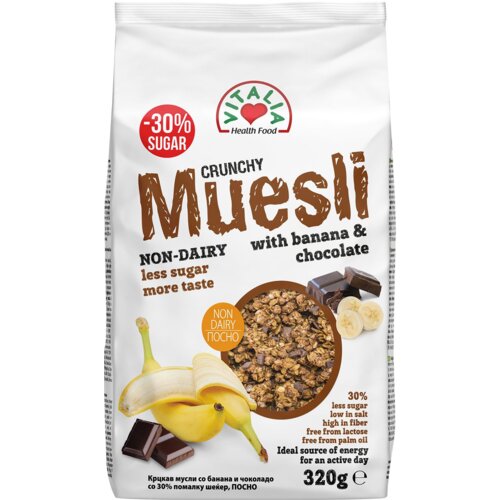 Vitalia musli crunchy banana čokolada 320g Cene
