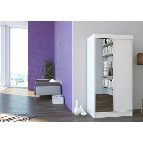 ADRK Furniture ormar s kliznim vratima nevada mat bijela ili hrast sonoma 100x200x62 cm