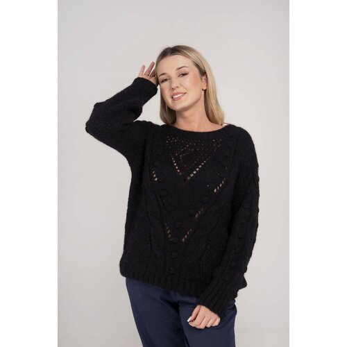 By o la la Black openwork sweater Cene