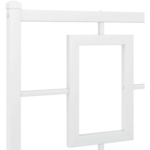 VidaXL Metalni okvir za krevet s uzglavljem bijeli 120 x 190 cm Slike