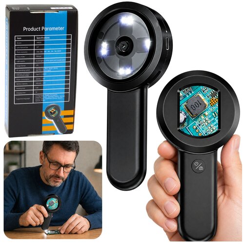  Prijenosni digitalni mikroskop HD 100x s 8 LED dioda i kamerom Slike