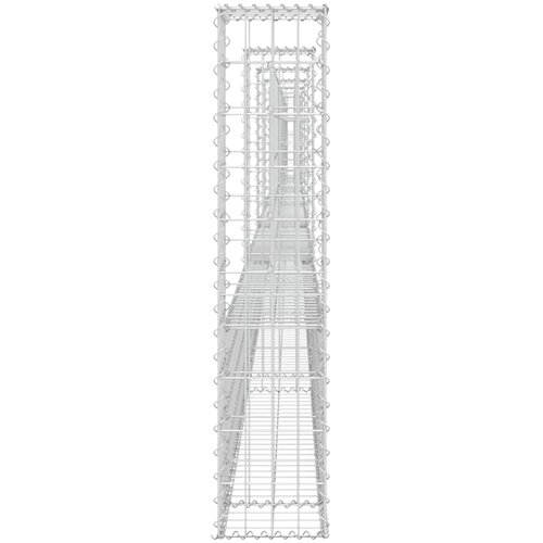  Gabionska ko&amp;scaron;ara U-oblika sa 6 stupova 620x20x100 cm željezna Slike