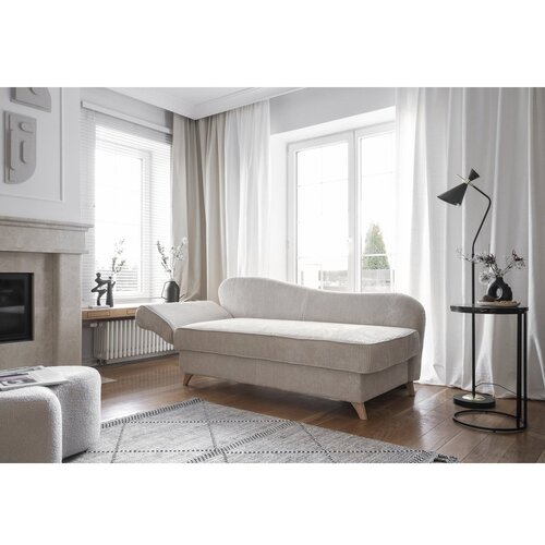 Miuform Bež ležalnik iz rebrastega žameta (levi kot) Chic Charlotte &amp;ndash; Slike