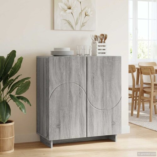  Komoda Siva Sonoma 67 x 34,5 x 75 cm Konstruirano drvo Cijene