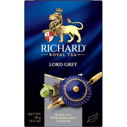 Richard Crni cejlonski čaj krupnog lista sa bergamotom i limunom Tea Lord Grey 90g Slike