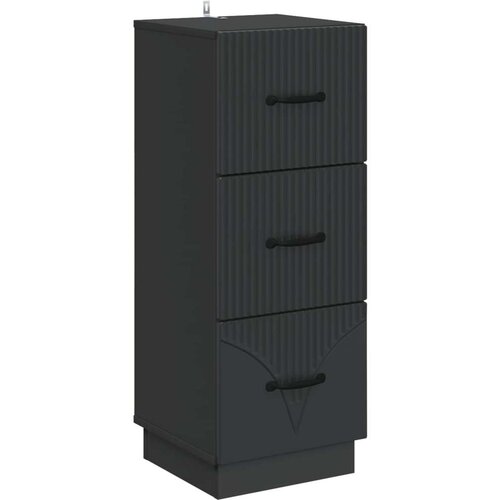  Ormar s ladicama Crna 33 x 34 5 x 87 cm Konstruirano drvo - Crna Cene