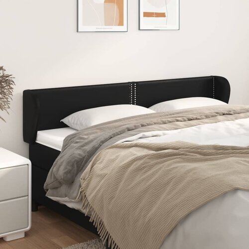 vidaXL Vzglavje z ušesi črn 163x23x78/88 cm umetno usnje Cene
