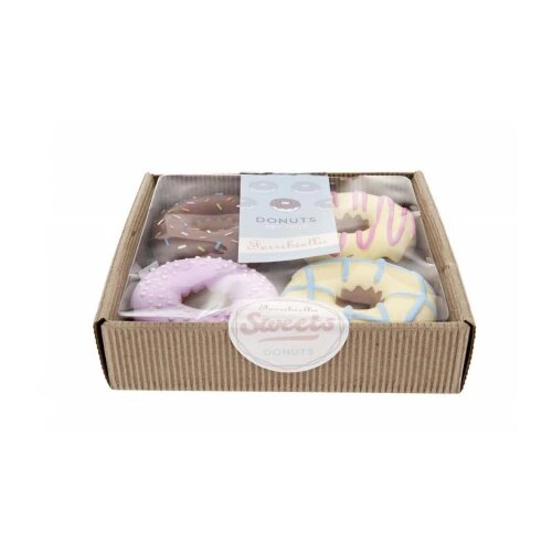  Igračke za pse Donuts, 11cm, 4 Komada, &amp;Scaron;arene Slike