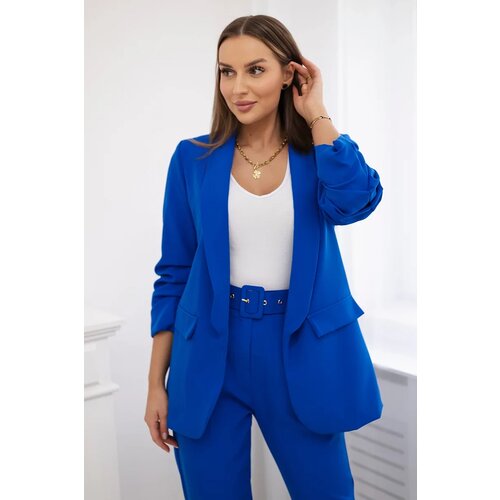 Kesi Włoski Elegant set of jackets and trousers cornflower blue Cene
