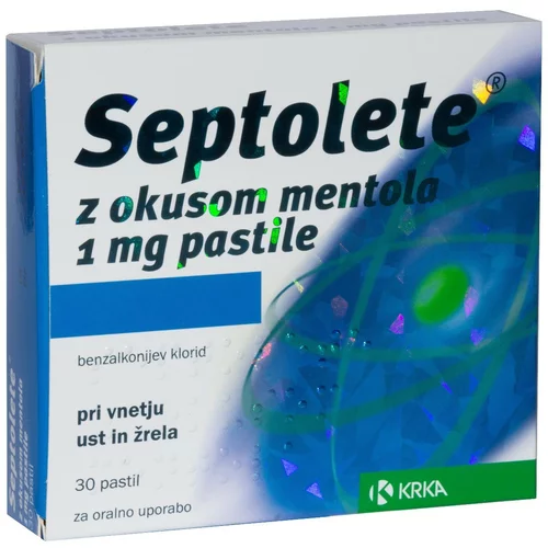  Septolete, pastile z okusom mentola