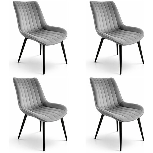 MODUL Set trpezarijskih stolica Linea Steel, 4 komada, Sivi Cene