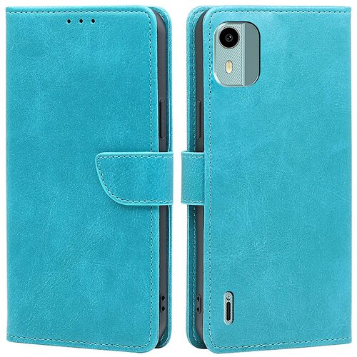 INORCO Za Nokia C12 4G/C12 Pro/C12 Plus PU usnje, telečje teksturo, preklopna torbica s stojalom, denarnica Folio ovitek za telefon, (22036869) Slike