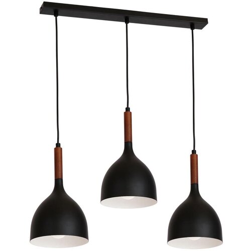  visilica na lanku noak wood 3xE27/15W/230V crna/buk Cene