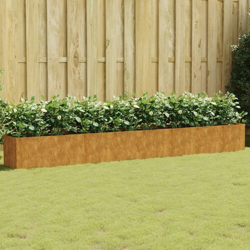 vidaXL Vrtna visoka greda 360x40x40 cm corten jeklo Cene
