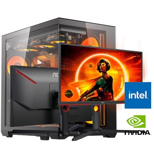  Gaming računar Intel i7-14700F, 16GB, 1TB, RTX 5070 12GB i Monitor AOC 25G3ZM Cijene
