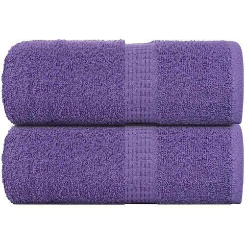 VidaXL Ručnici za pranje ŽABA 2 kom. ljubičaste 30x30 cm 360 g/m&amp;sup2; - Ljubičasta 30 x 30 cm 2 Slike