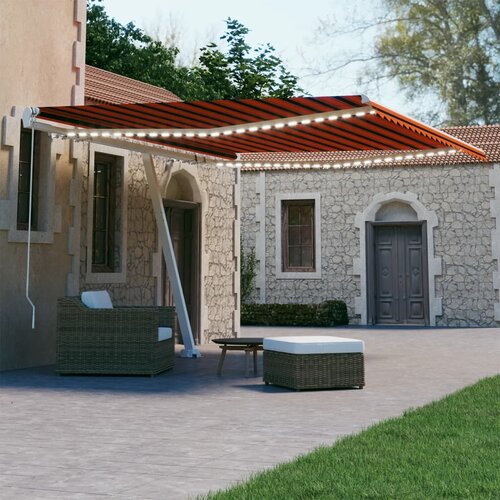  Tenda na ručno uvlačenje 450 x 300 cm narančasto-smeđa Cijene