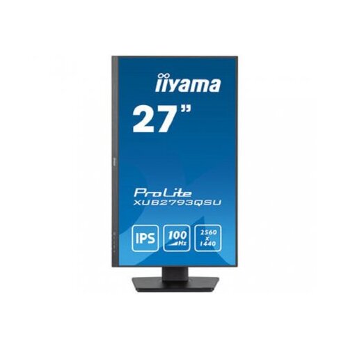 Iiyama Monitor LED XUB2793QSU-B6 27â€ WQHD IPS 2560 x 1440 @100Hz 16:9 250 cd/mÂ² 1300:1 1ms HDMI DP USB Hub 3.2, height, swivel, tilt, pivot (rotation both sides) - XUB2793QSU-B6 Cene