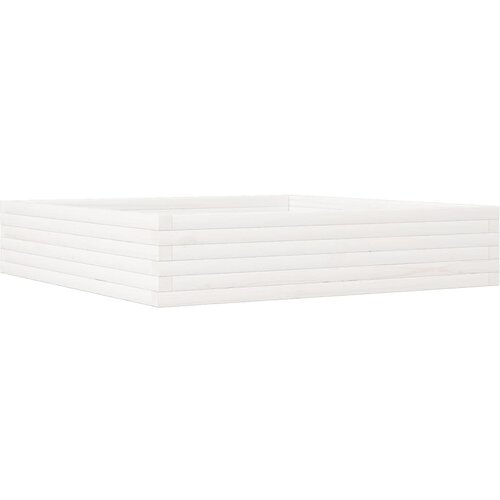 Maison Chic Vrtno cvetlično korito - Cvetlični Lonec belo 110x110x23 cm trdna borovina, (21789821) Cene