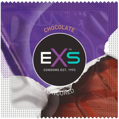 EXS Hot Chocolate - kondom s okusom čokolade - crni (100 kom)