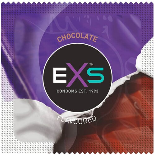 EXS Hot Chocolate - kondom z okusom čokolade - črn (100 kosov) Slike