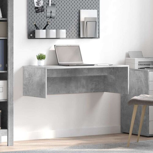  Stol za zid Betonski sivi 100 x 45 x 30 cm Konstruirano drvo Cijene
