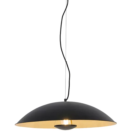 QAZQA Vintage viseča svetilka črna z zlatom 60 cm - Emilienne Novo