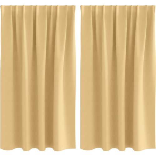 VidaXL Zavjese sa zavjesama 2 pcs Bež 140 x 140 cm Poliester Slike