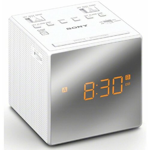 Sony ICF-C1TW FM Radio Alarm Clock, ICFC1TW.CED, White Sjajni Slike