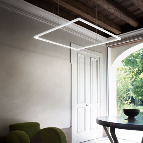 Ideal Lux led luster na sajli oracle slim LED/44W/230V 3000K 70x70 cm bela Slike
