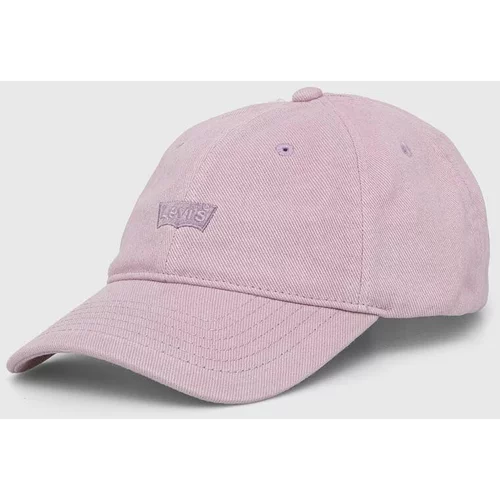 Levi's Bombažna bejzbolska kapa vijolična barva
