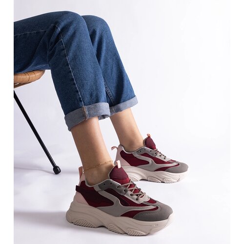 Gemre Burgundy-grey women's sneakers Milenka Cene