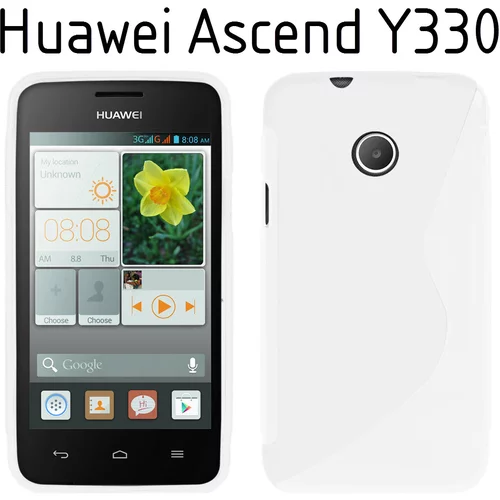  Gumijasti / gel etui S-Line za Huawei Ascend Y330 - beli