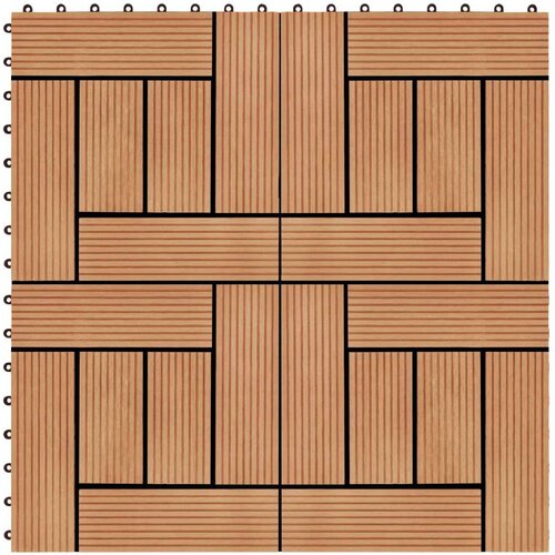 vidaXL Talne plošče 22 kosov 30x30 cm 2 m² WPC barva tikovine, (21143996) Cene