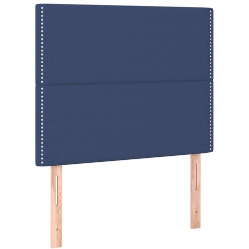  Krevet s oprugama i madracem plavi 90 x 190 cm od tkanine Slike