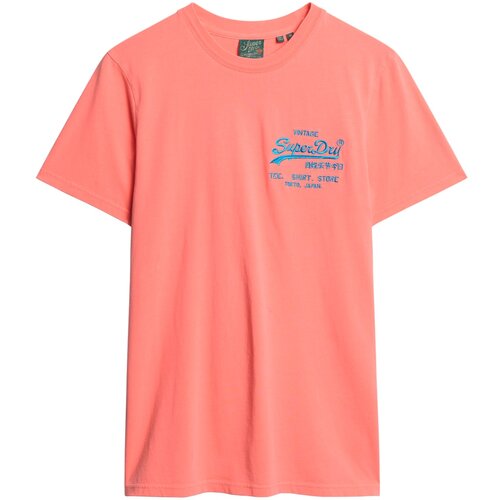 Superdry Majica plava / lubenica roza Slike