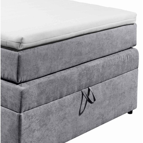 MID.YOU POSTELJA BOXSPRING 120 cm x 200 cm , svetlo siva Slike