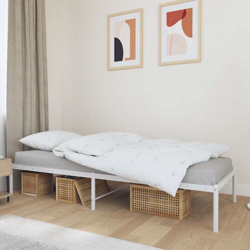  Metalni okvir za krevet bijeli 75x190 cm Cene