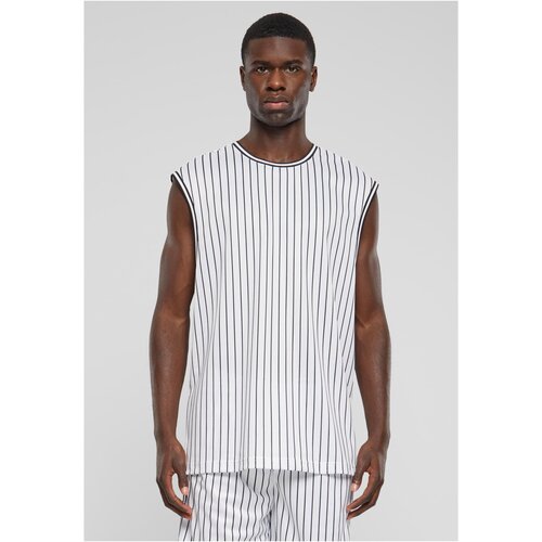 Urban Classics Men&amp;#039;s Striped Mesh tank top white Slike