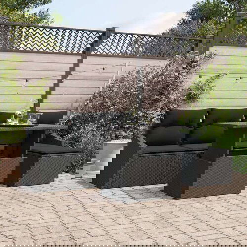  Set vrtnih sofa 6-dijelni set Crna Ratan i poliester Cene