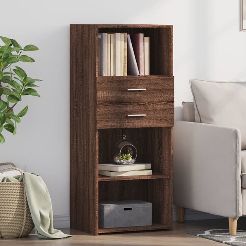 VidaXL Visoka komoda boja hrasta 50 x 42,5 x 124 cm konstruirano drvo Slike